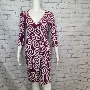 Diane Von Furstenberg New Julian Silk Wrap Dress